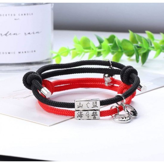 Gift For Valentine's Day 2PCS Couple Magnetic Bracelet Set Mutual Attraction Rope Braided Bracelets Adjustable Charm Couple Set For Women Men Gift For Valentine's Day 2PCS Couple Magnetic Bracelet Set Mutual Attraction Rope Braided Bracelets Adjustable Charm Couple Set For Women Men